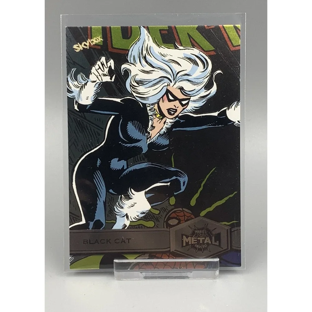 2021 SKYBOX MARVEL METAL UNIVERSE SPIDER-MAN HIGH‎ SERIES #110 BLACK CAT 🔥🔥